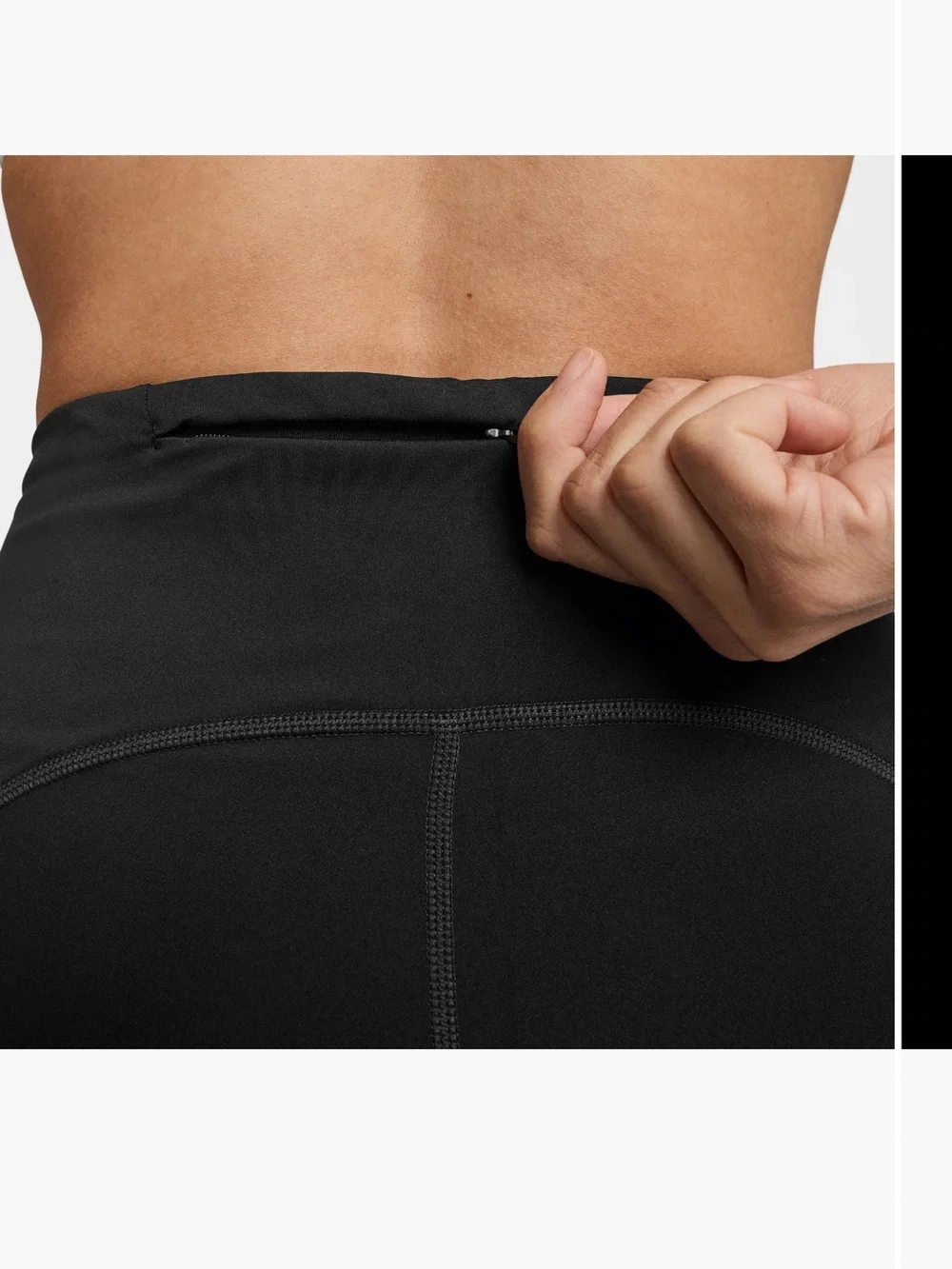 Nike Swift Black High-Waist Running Performance Leggings 7/8 length Large NWT